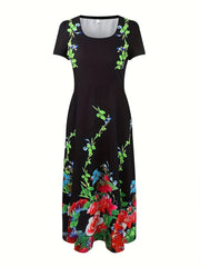  Floral Print Maxi Dress