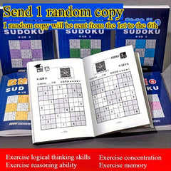 Complete Sudoku Game Set 6 Books Portable Mini Grid Puzzles for All Skill Levels