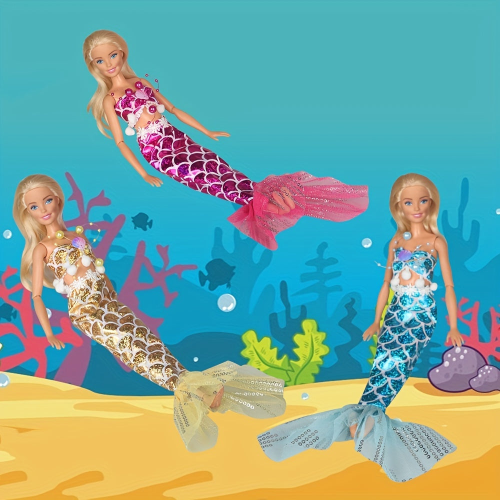 Mermaid Swimsuits For Dolls Perfect Summer Gift For Girls