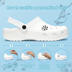 6 Pcs Soccer Shoe Charms PVC 3D Football Shoe Charms Sport Accessory Decoration