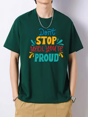 Men's Slim Fit T-shirt Print Top Spring Summer Holiday
