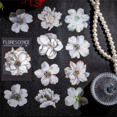 20 Sheets DIY Light Plant Flowers Stickers 9.4cm x 16.2cm