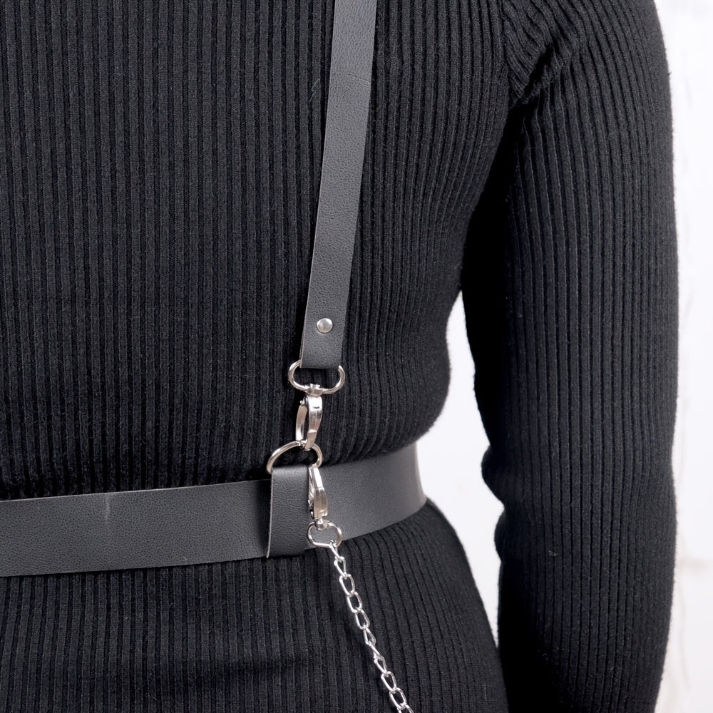 Women's Sexy Dark Punk Harness Belt Shoulder Strap Decoration