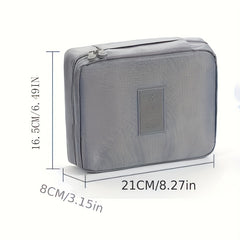 Solid Zipper Storage Bag Portable Travel Accessories Cosmetic Bag