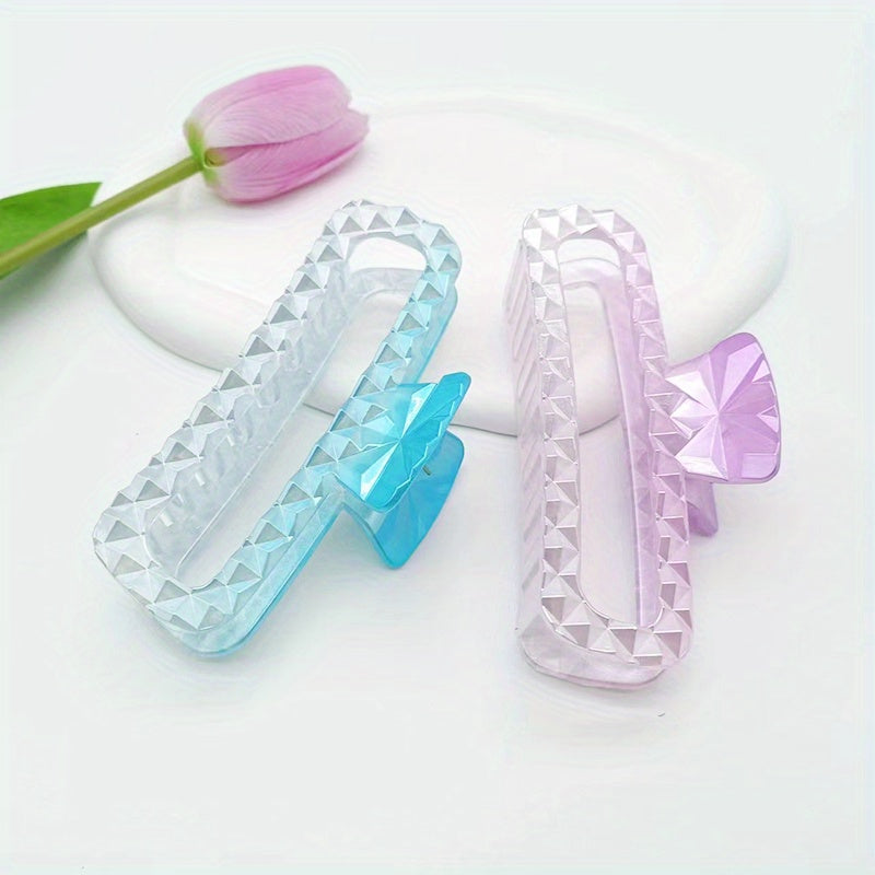 3pcs Gradient Hollow Hair Clip for Girls Kids