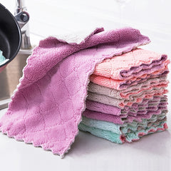 10pc Kitchen Towels & Dishcloths Set for Washing Dishes & Cooking, Random