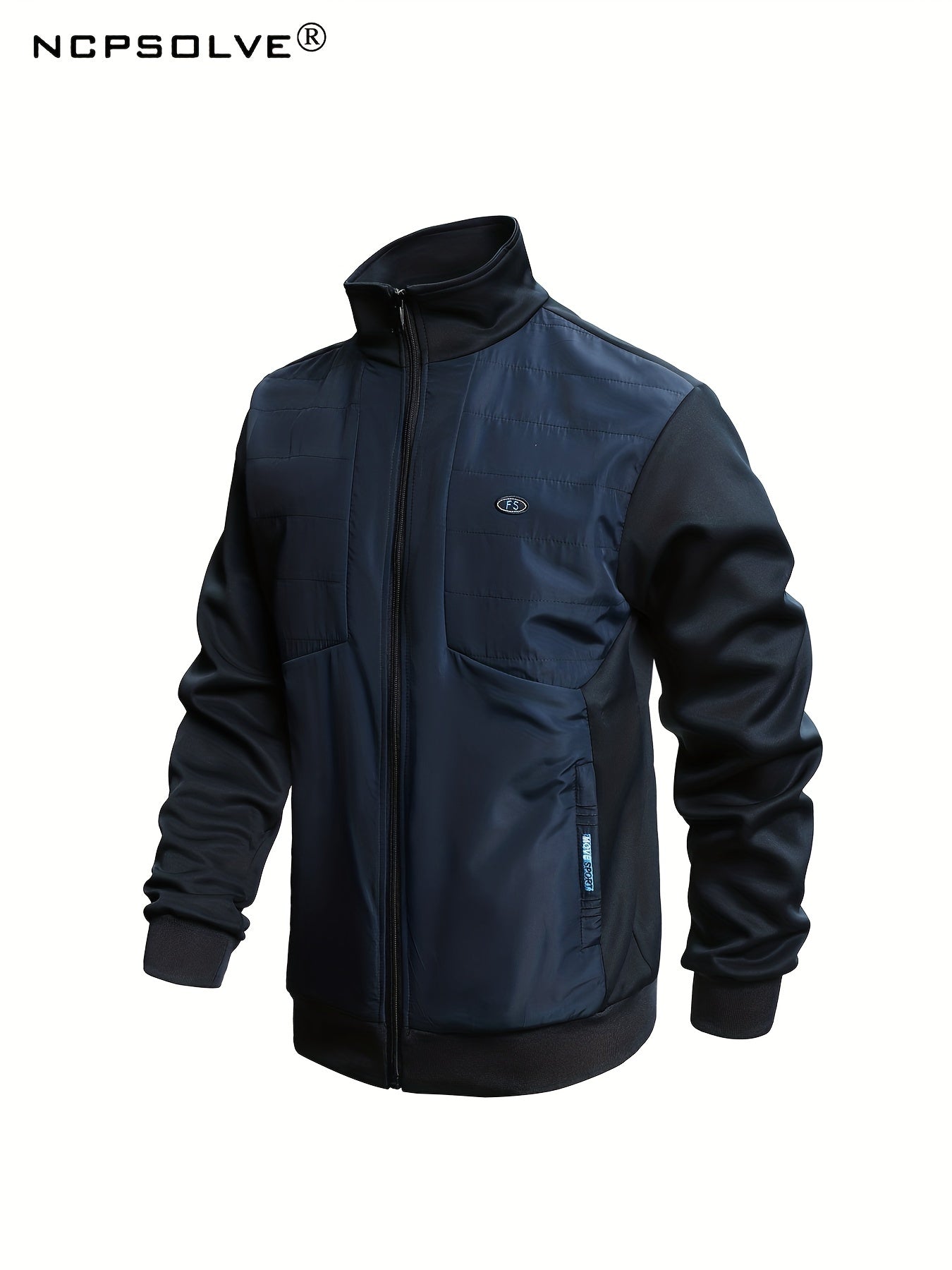 Men's Sports Suit Stand Collar Jacket & Stretch Pants