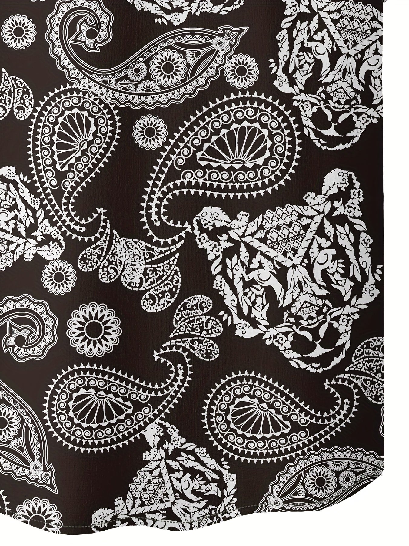 Men's Paisley Print Bowling Shirt Camp Collar Short Sleeves Hawaiian Shirt
