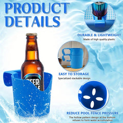 2pcs Pool Drinks Holder Cup Hanger Rack Swim Pool Party Accessories