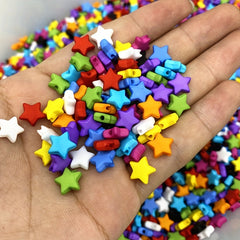 100pcs 9mm Star Shape Acrylic Spacer Beads Jewelry Making DIY
