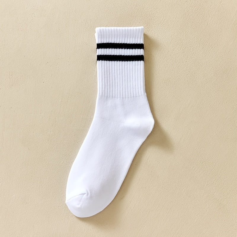 Breathable Striped Sport Socks Women's Stockings