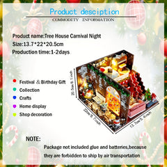 Dollhouse With Dust Cover Model Toys Doll House Set With Furniture