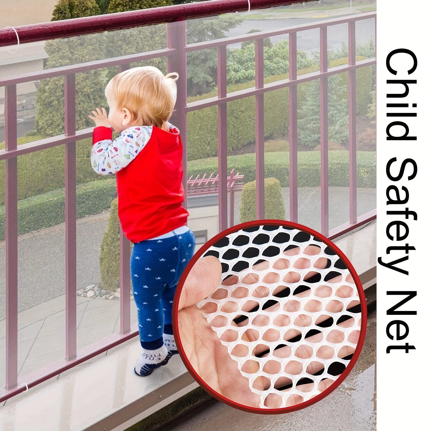 Child Safety Net Balcony Plastic Wire Mesh Fence 10ft X 44 H