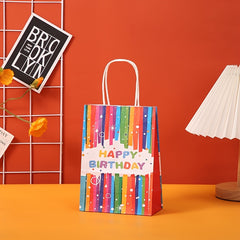 Foldable Paper Bag 12pcs Set Birthday Gift Bags Party Favor Candy Packaging Bag