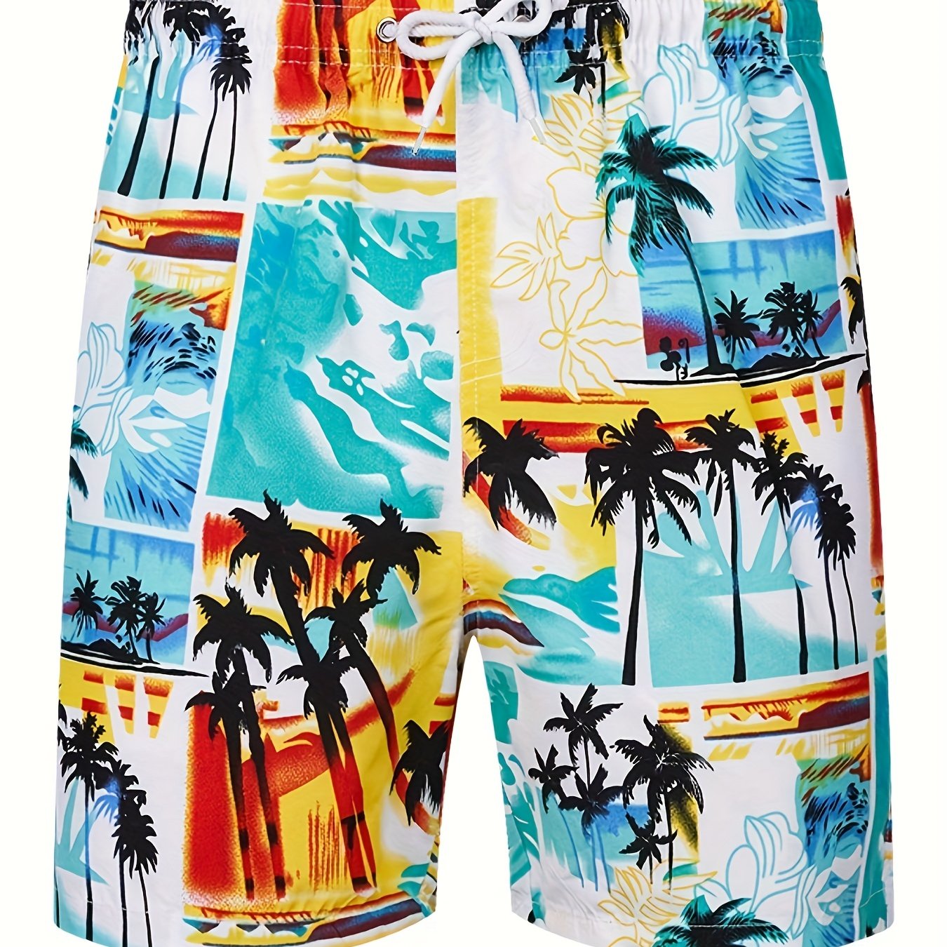 Men's Quick Dry Hawaiian Board Shorts with Mesh Lining