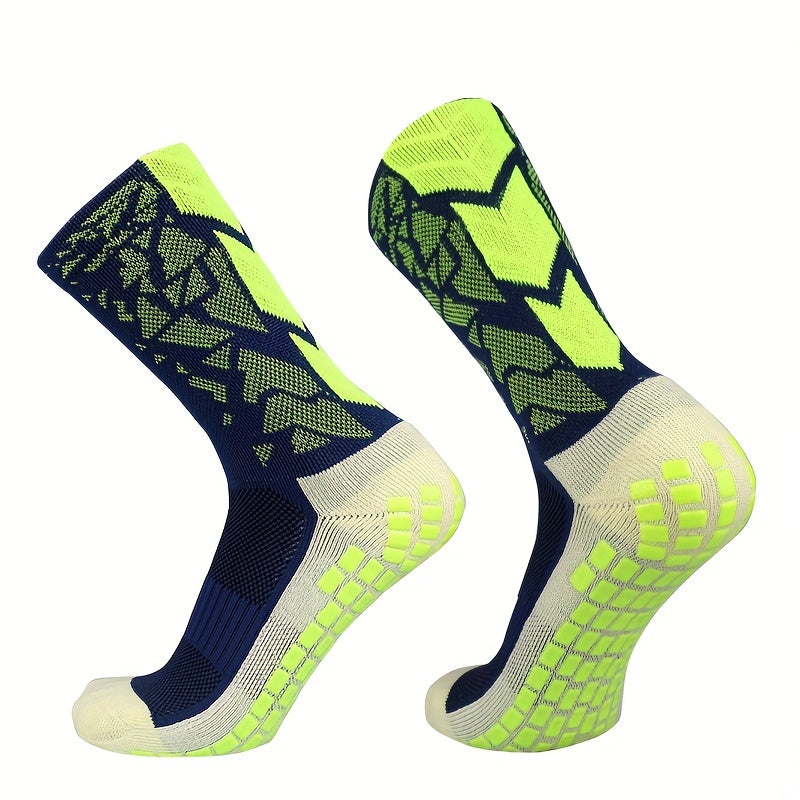 Colorful Pattern Anti-Skid Silicone Football Socks