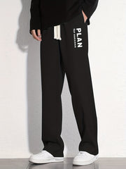 Letter Graphic Print Men's Loose Sweatpants for Spring Fall Outdoor