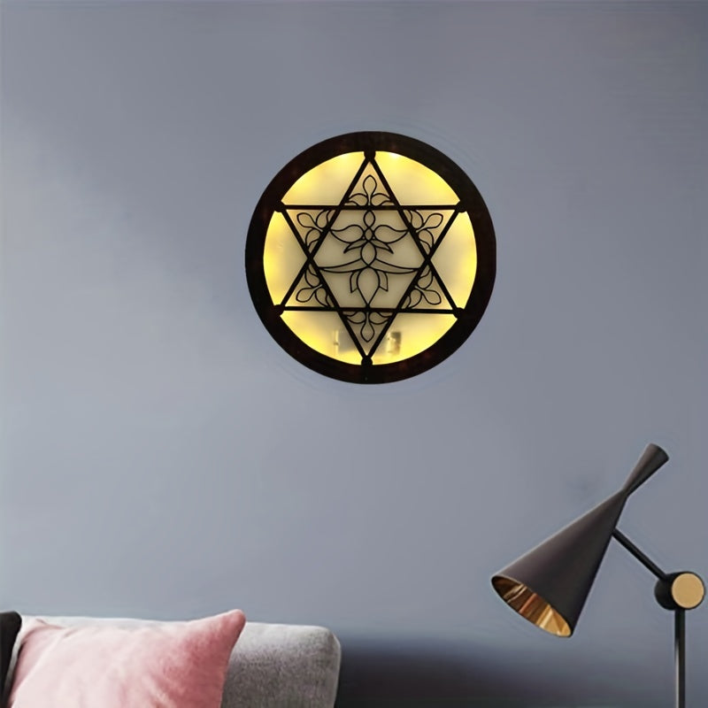 Christmas Halloween Scene Decoration Lights Mother Baby Clock