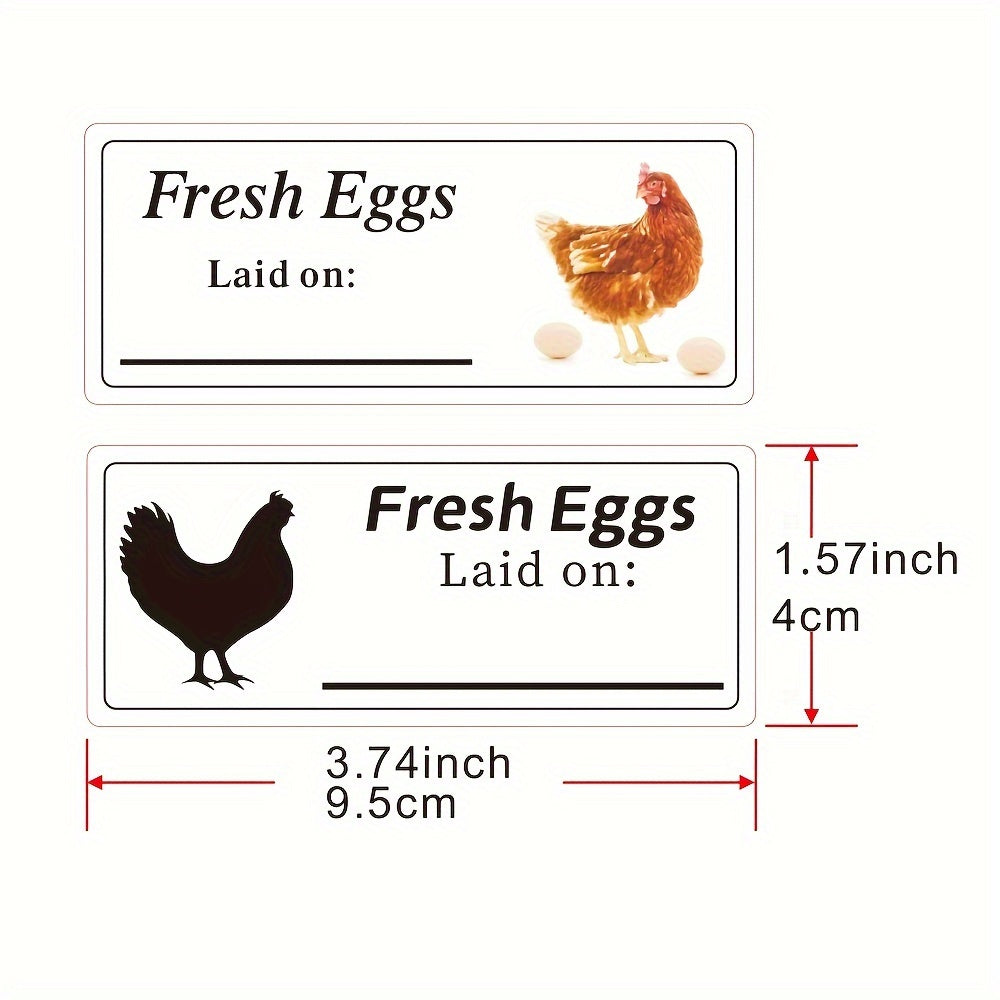60pcs Egg Sticker Date Label Copperplate Paper Self-Adhesive