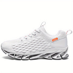 Men's Lace up Blade Sneakers Shock absorbing Athletic Shoes