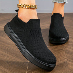 Women's Knit Slip On Sneakers Lightweight Outdoor Shoes
