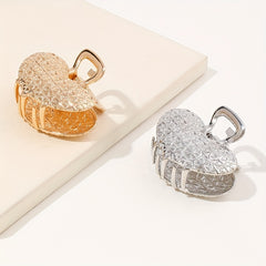 2pcs Heart Shaped Hair Claw Clip Alloy Ponytail Holder for Women Girls