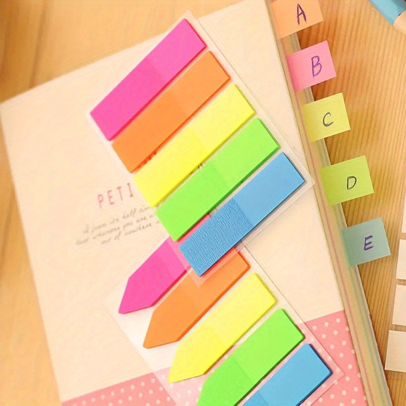 Fluorescent Five Pointed & Flat Transparent Stickers - Index Stickers