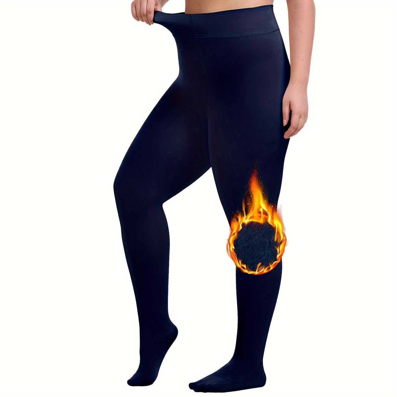  Fleece Lined Winter Warm High Waisted Elastic Tights