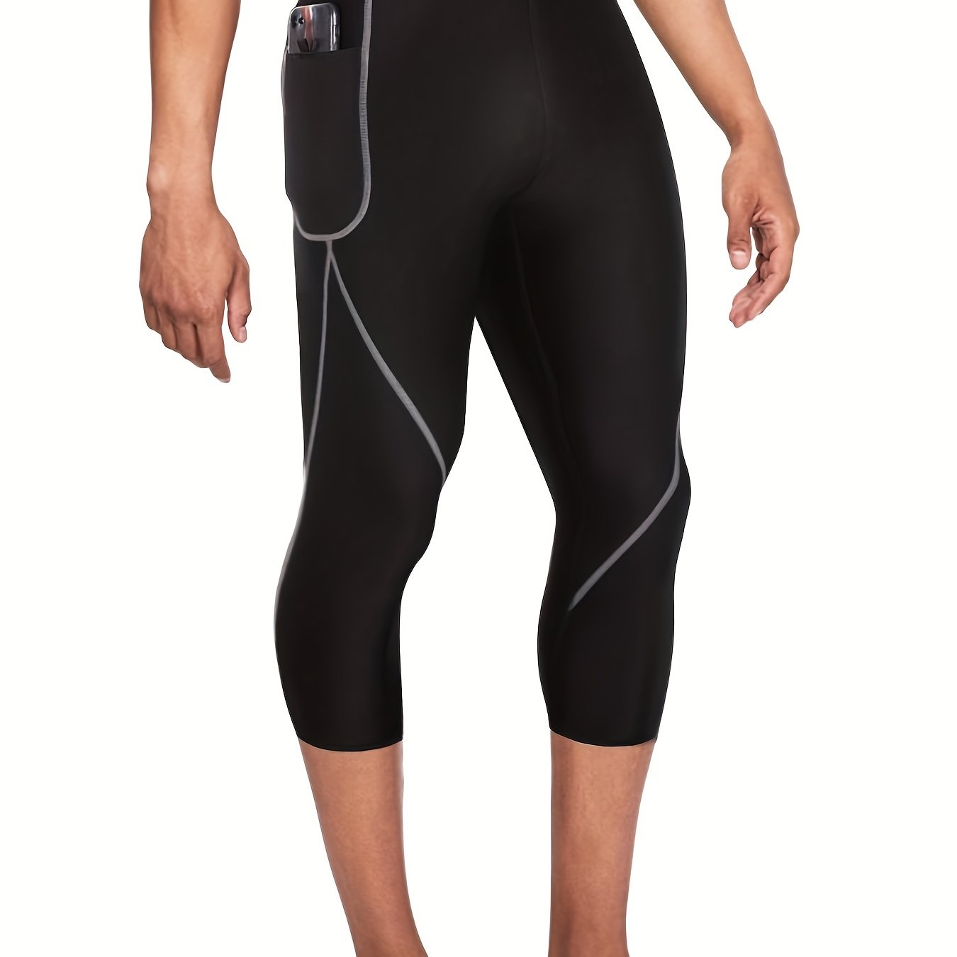 Quick Dry Cropped Leggings for Outdoor Running