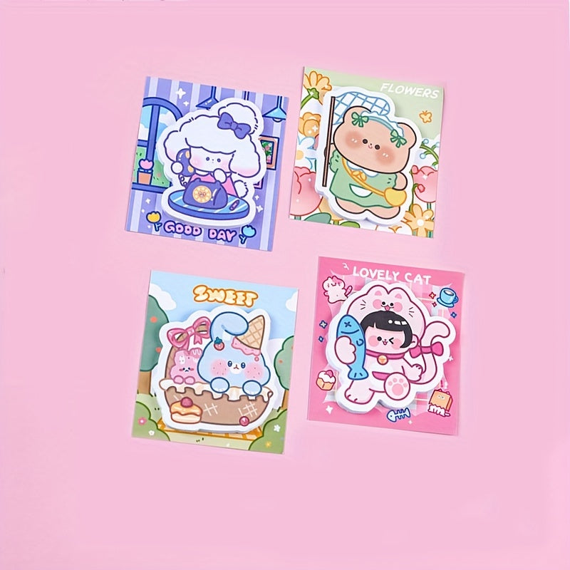 4pcs Cartoon Graphic Stickers Student Decoration Stickers