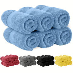 2pcs Solid Cotton Hand Towels Set - Soft & Absorbent - Bathroom Gym Spa Supplies