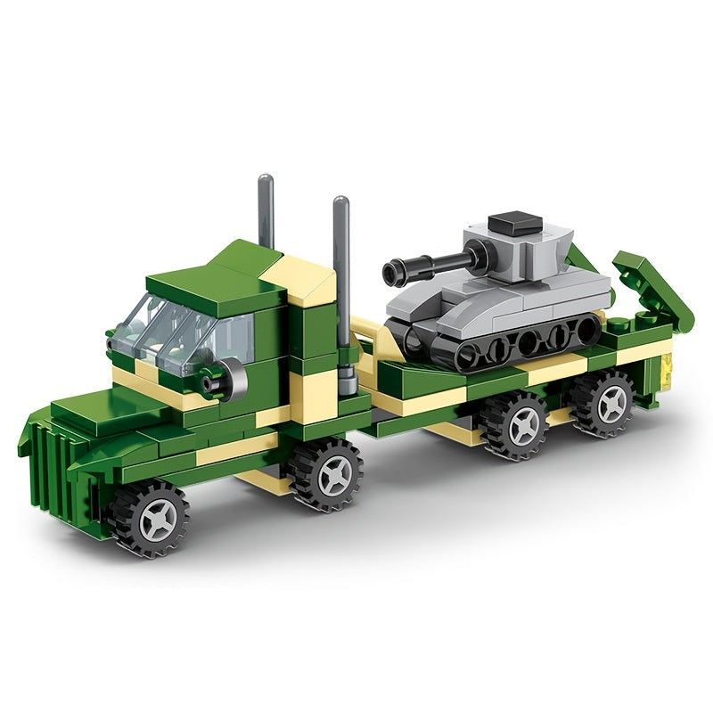 Tank Transport Truck Building Blocks Toy