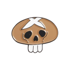 Skull Face Mushroom Brooch