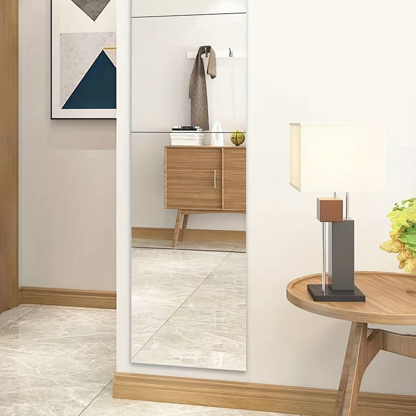 4pcs HD Acrylic Right Angle Mirror Sticker for Home and Office Walls