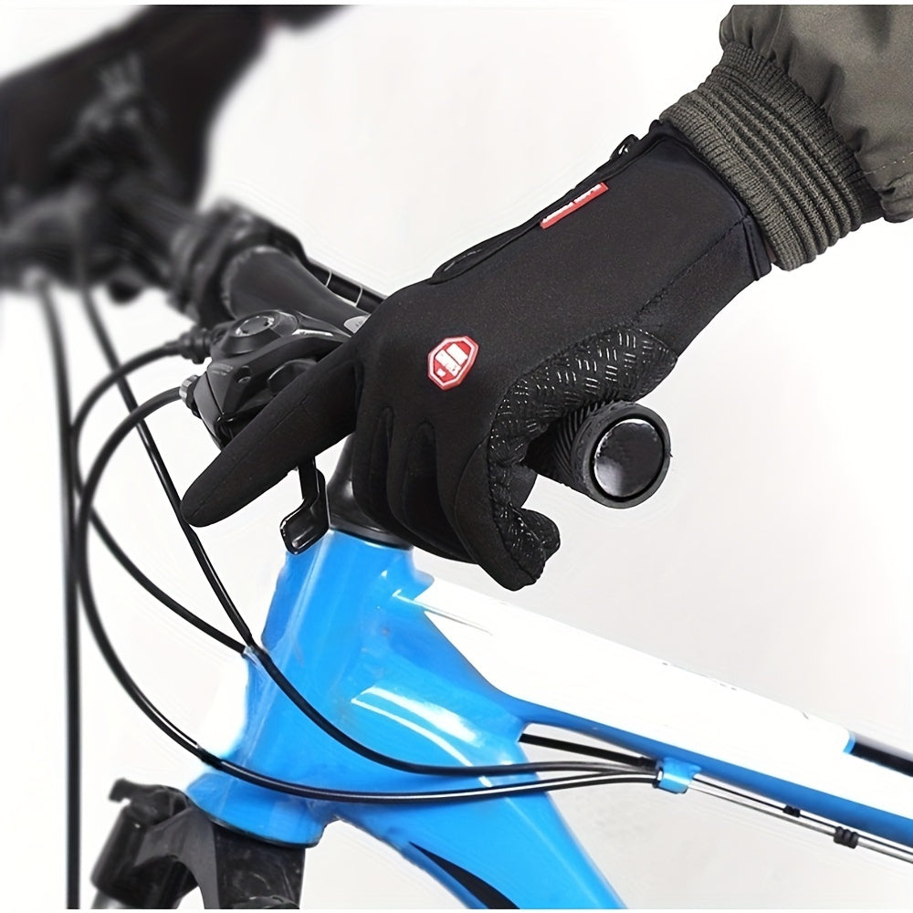 Outdoor Sports Cycling Gloves Touch Screen Zipper Warm Windproof Gloves