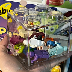 Building Block Storage Box Transparent Piggy Bank 4 Stud Stackable Tabletop