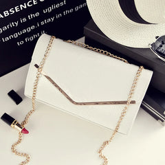 Hot Women Handbag Small V-Shape Chain Vintage Messenger Lady Shoulder Bag