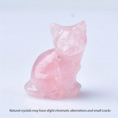 1pc Crystal Carved Cat Pocket Gift Healing Stone Moonsto
