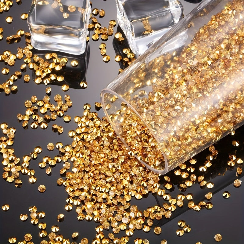 2000pcs Golden Rhinestones Table Centerpiece 4mm Wedding Decorations