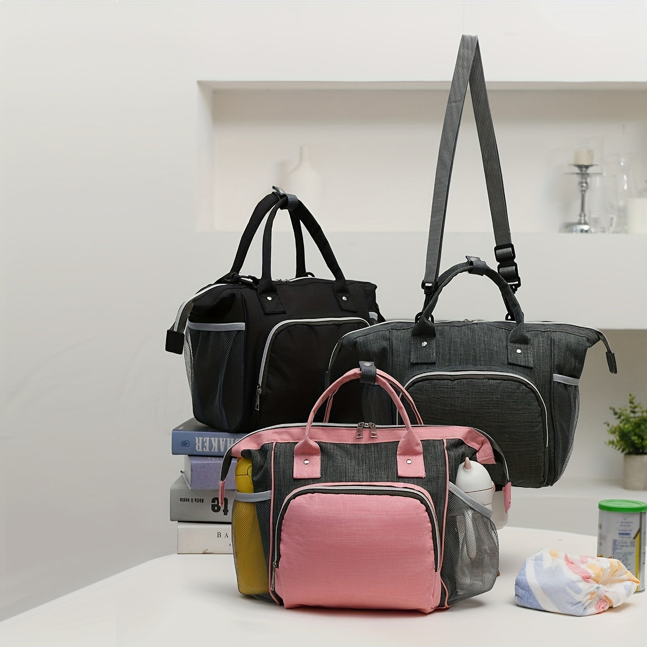 Portable Shoulder Bag Mommy Bag Large Capacity Lightweight Storage Bag