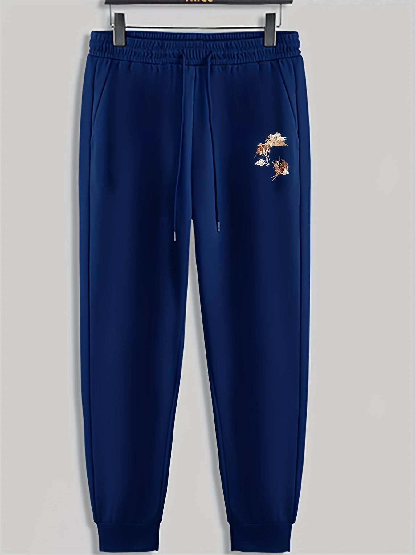 Mountain Print Men's Drawstring Sweatpants for Spring Autumn