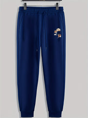 Mountain Print Men's Drawstring Sweatpants for Spring Autumn