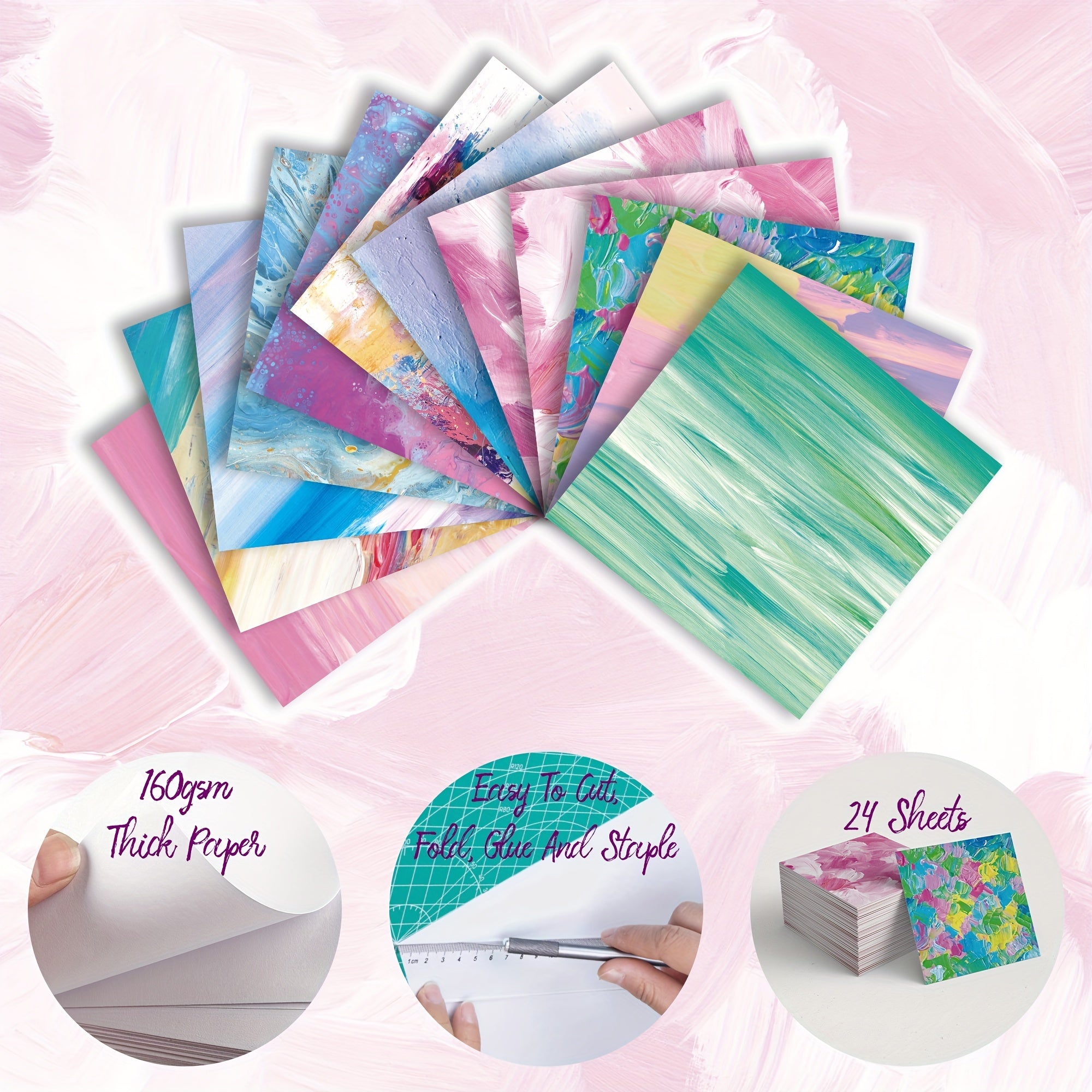 24 Sheets 6x6 DIY Dream Scrapbook Paper Kit