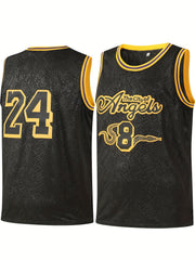 Boys 24 Sleeveless Basketball Jersey - Breathable Sports Uniform