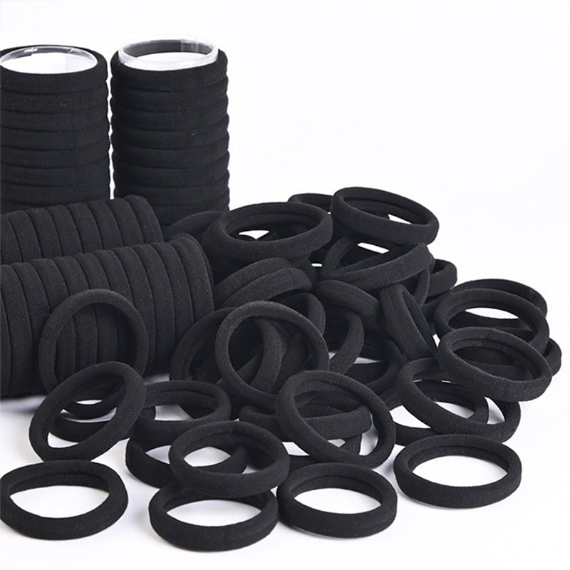 100pcs Seamless Hair Ties No Damage Elastic Ponytail Holders