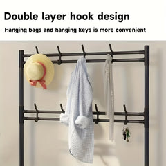 Carbon Steel Shoe Hat Rack Foyer Coat Rack, 4-5 Layers Storage Shelves