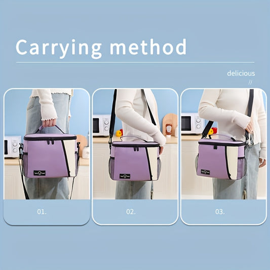 Waterproof Insulated Lunch Bag Large Capacity PEVA Lunch Box Holder