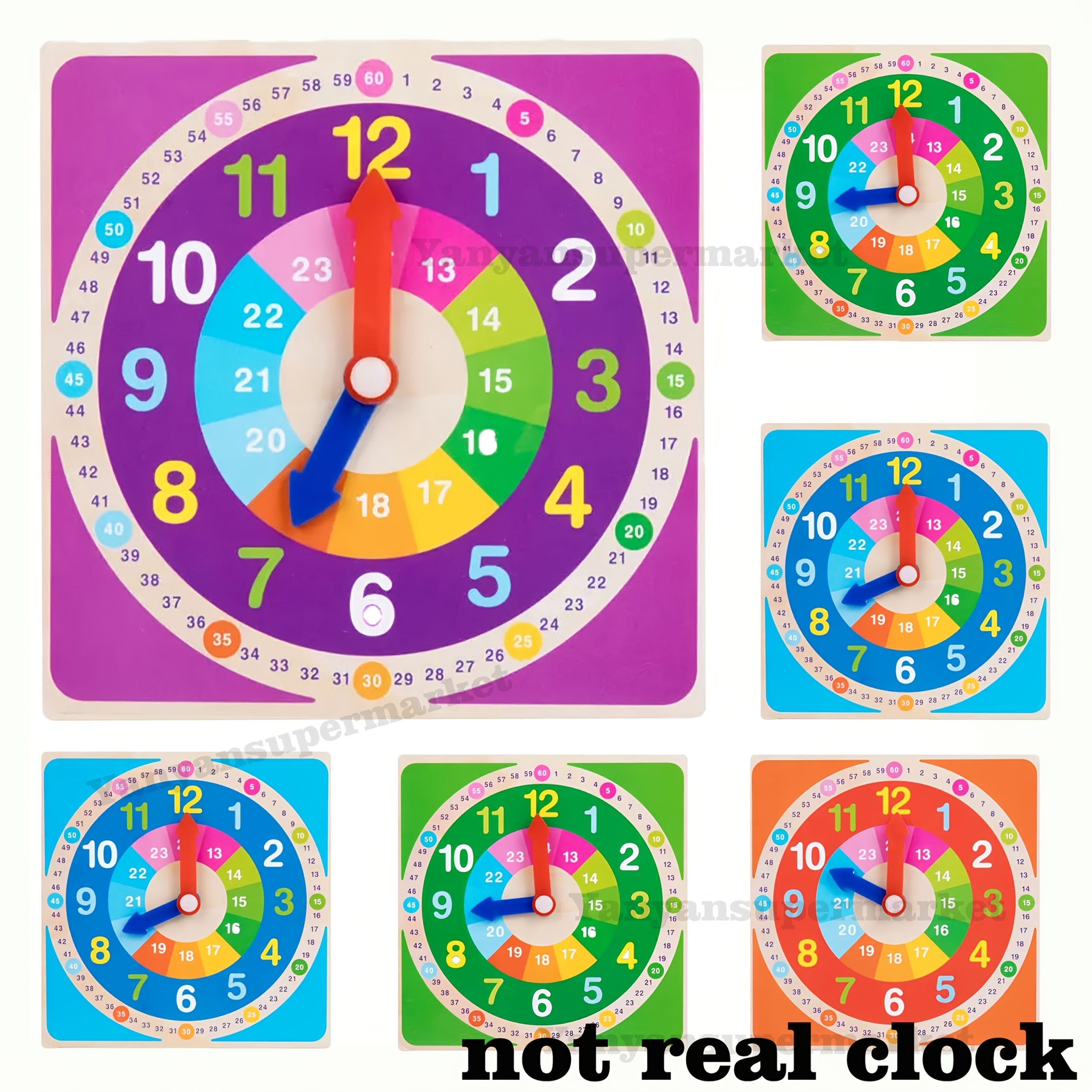 Wooden Educational Clock Toy for Kids - Time Learning Development Gift