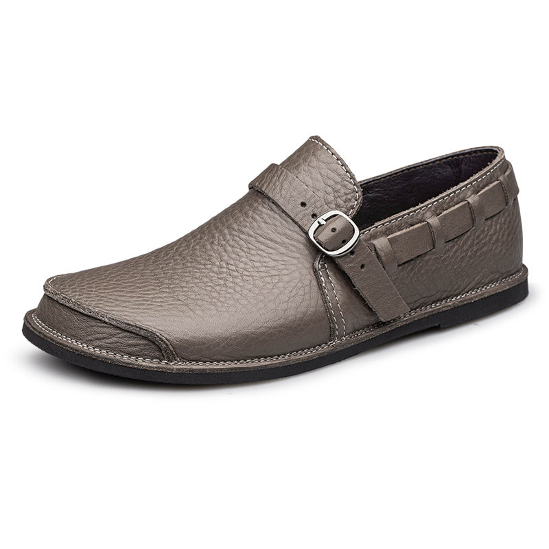 Men's Buckle Loafer Boat Shoes Lightweight Slip On Flat Shoes