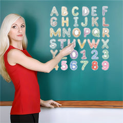 36pcs Cartoon Letter Stickers for Cup Notebook Phone Furniture Travel Cases